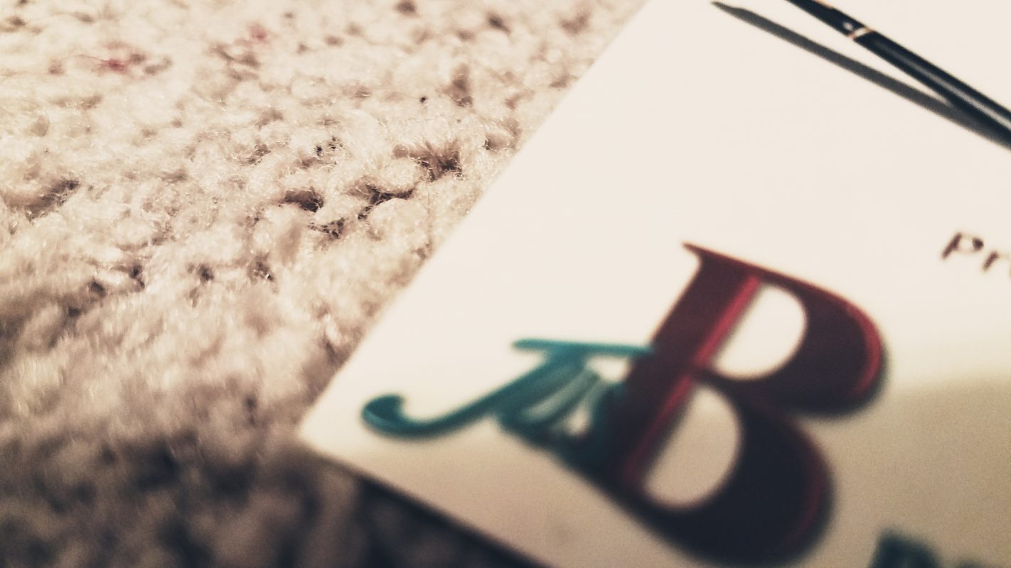 jusb proofreading business card closeup